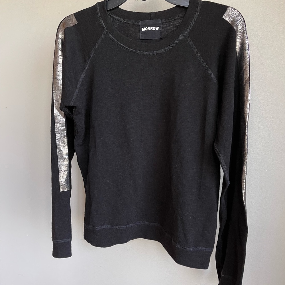 Monrow Pullover Sweater Black - image 2